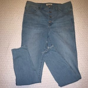 Madewell 10” High Rise Skinny Jeans Size 31 Like New